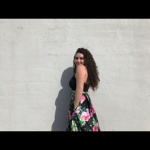 Prom/formal two piece floral dress